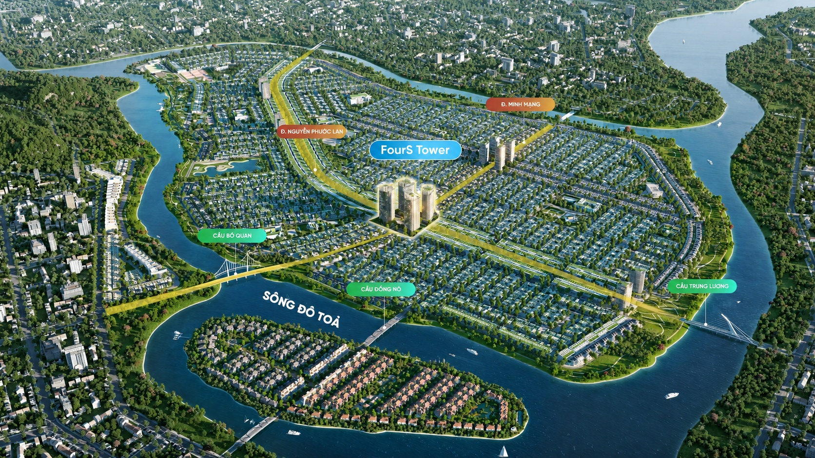 Vị trí dự án SUN FOURS TOWER