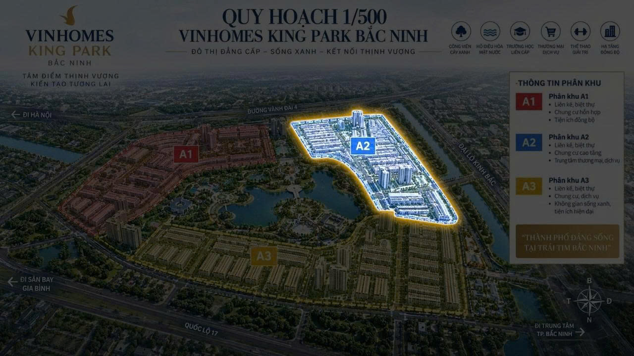 Mặt bằng PHÂN KHU A2 - VINHOMES KING PARK