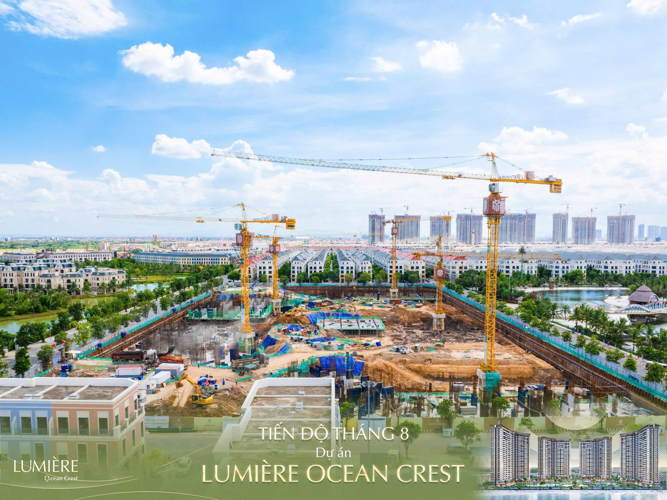 Tiến độ dự án Lumiere Ocean Crest tháng 8/2026