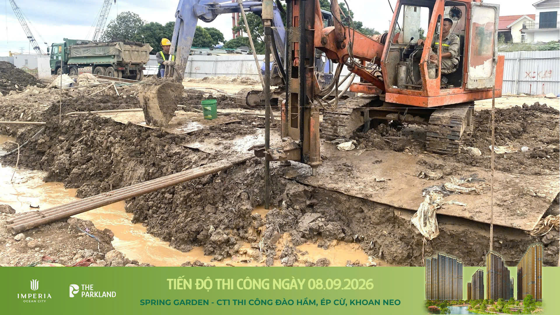 Công trường The Parkland 08/09/2026