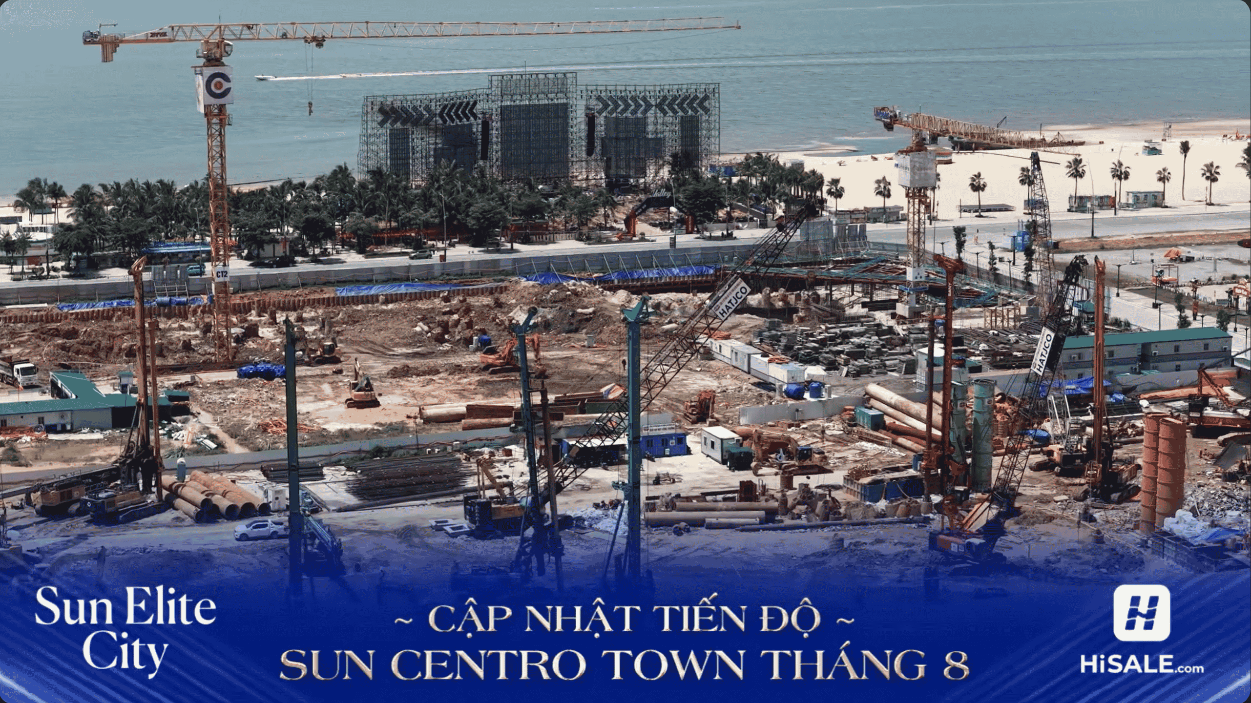 CẬP NHẬT TIẾN ĐỘ DỰ ÁN SUN CENTRO TOWN THÁNG 8