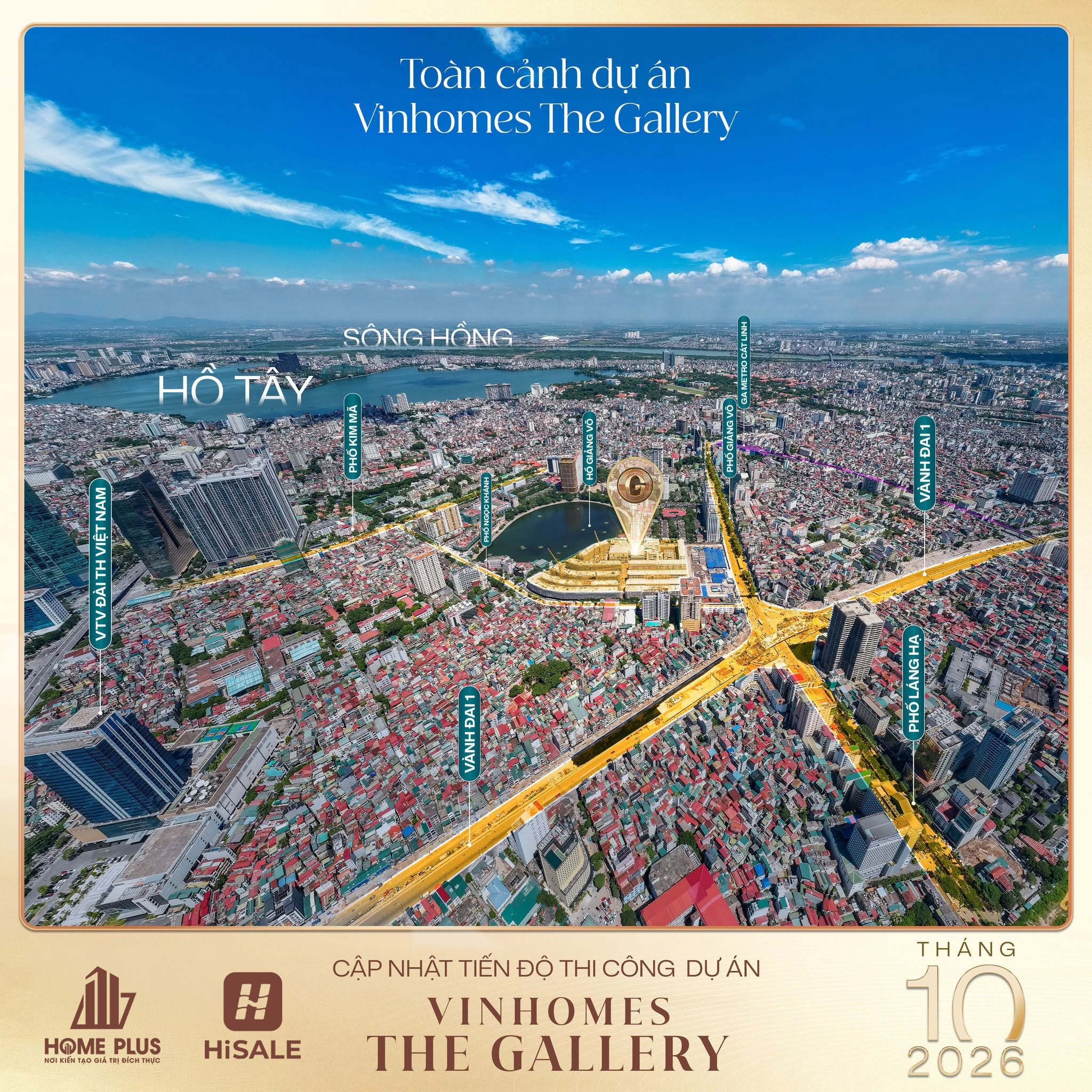 CẬP NHẬT TIẾN ĐỘ VINHOMES THE GALLERY GIẢNG VÕ THÁNG 10/2026