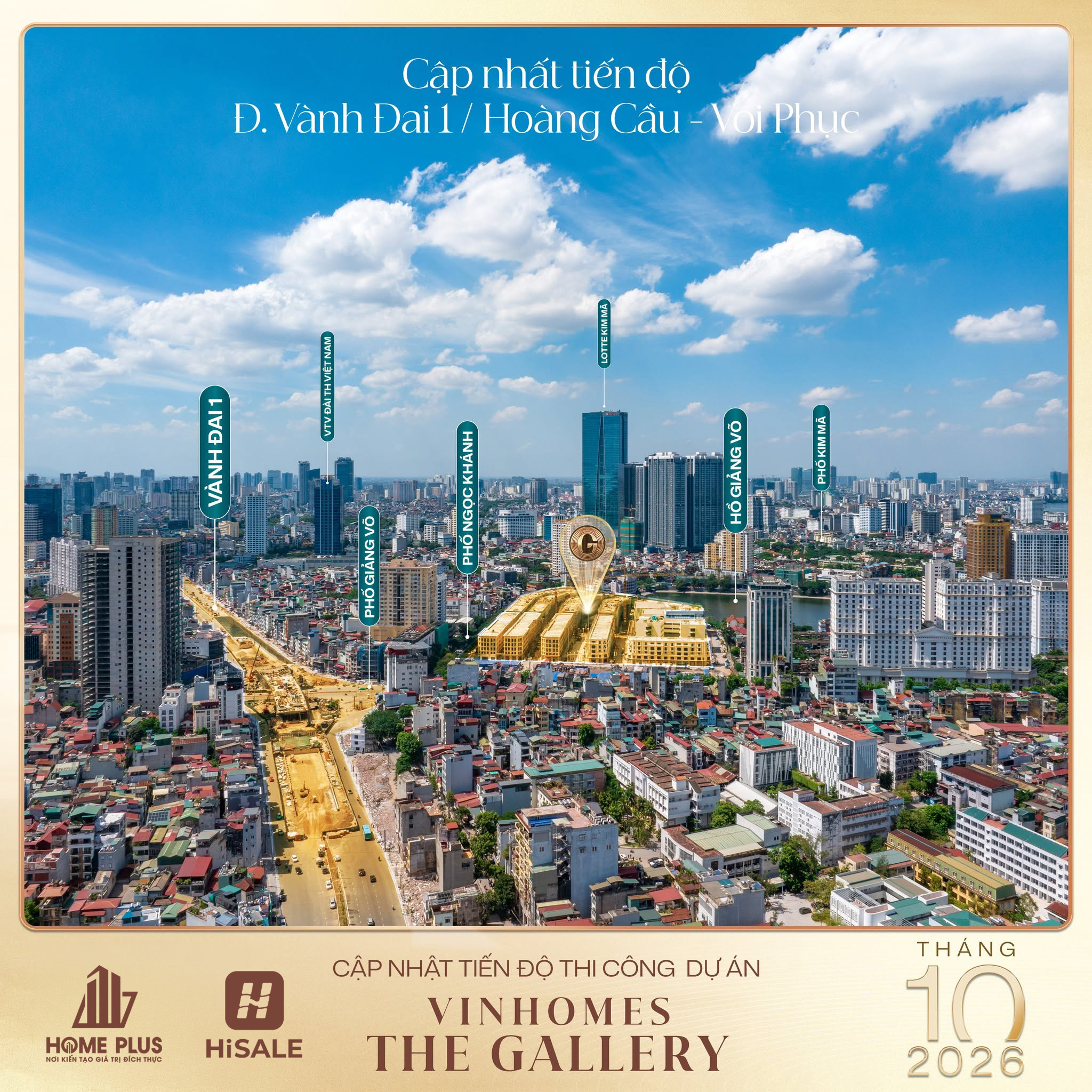 CẬP NHẬT TIẾN ĐỘ VINHOMES THE GALLERY GIẢNG VÕ THÁNG 10/2026