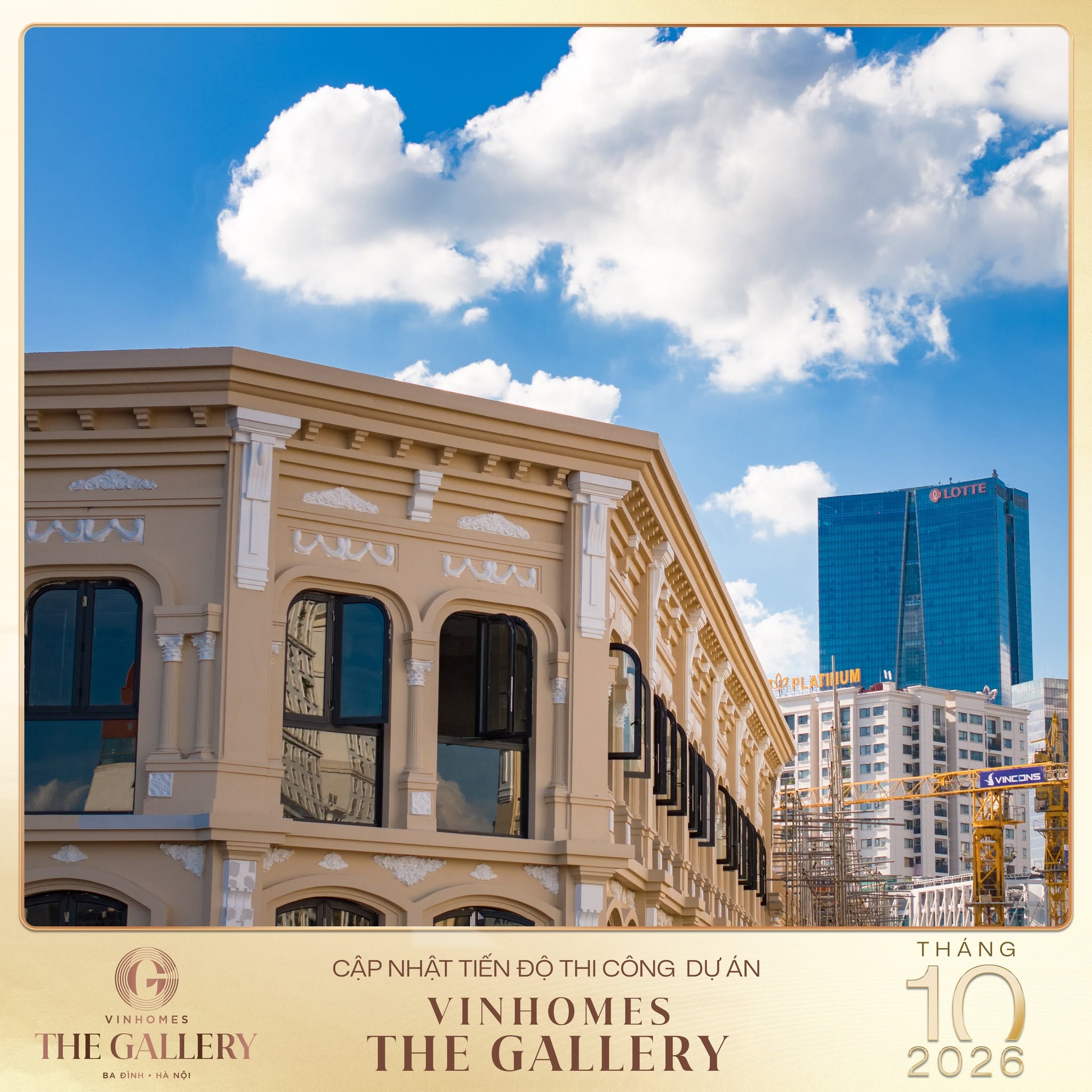CẬP NHẬT TIẾN ĐỘ VINHOMES THE GALLERY GIẢNG VÕ THÁNG 10/2026
